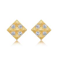 Gold-Plated Geometric Stud Earrings