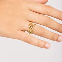 Gold Geometric Statement Band Ring