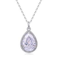 Cubic Zirconia Halo Pendant Necklace