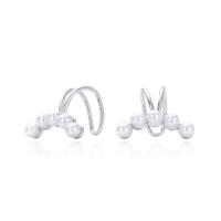 Silver Pearl Ear Cuffs
