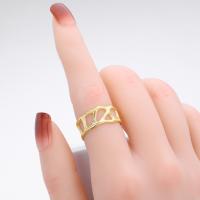 Gold-Tone Geometric Openwork Ring