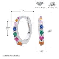 Multicolor Cubic Zirconia Huggie Earrings