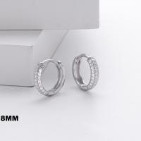 Silver Pavé Huggie Earrings