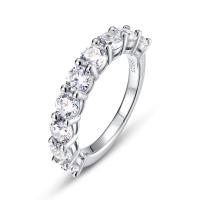 Silver Cubic Zirconia Eternity Band