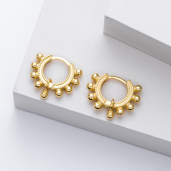 Gold Geometric Huggie Earrings
