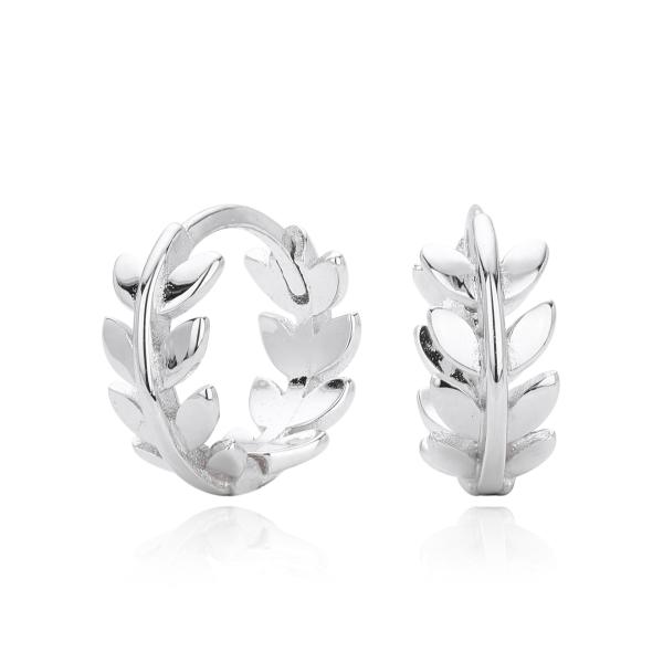 Silver Leaf Ear Cuffs