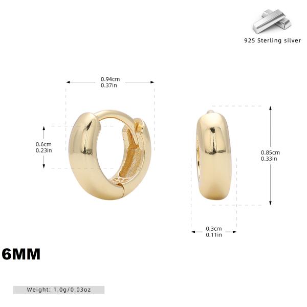 Gold-Tone Small Huggie Earrings