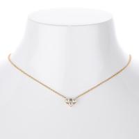 Gold Heart Cubic Zirconia Pendant Necklace