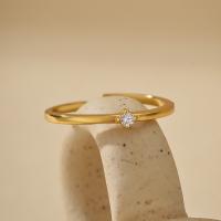 Gold Solitaire Band Ring