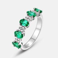 Emerald and Diamond Band Ring