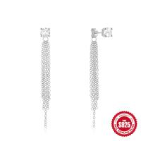 Sterling Silver Chain Dangle Earrings