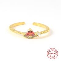 Gold-Toned Cuff with Red Stones