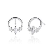 Silver Cubic Zirconia Hoop Earrings