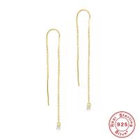 Gold-Tone Cubic Zirconia Threader Earrings