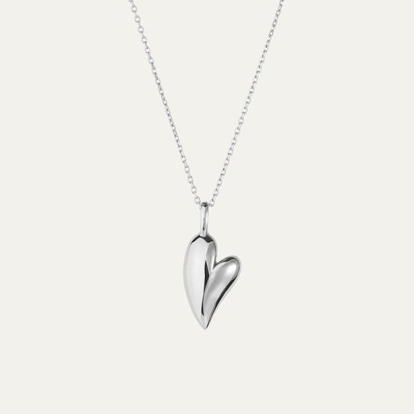Silver Heart Pendant Necklace