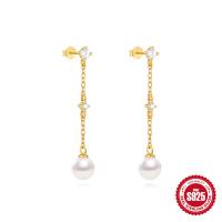 Gold-Plated Freshwater Pearl Drop Earrings