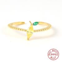 Gold-Plated Leaf Motif Open Band Ring