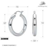 Sterling Silver Medium Hoop Earrings