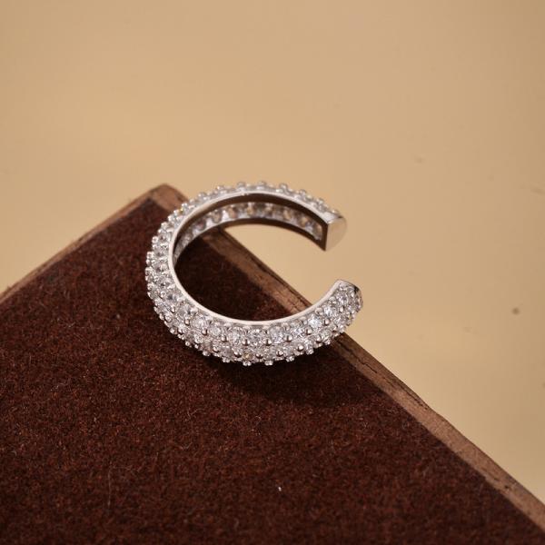 Silver Pavé Ear Cuff