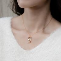 Gold Multicolor Rectangular Pendant Necklace