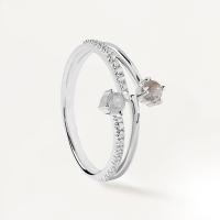Silver Stackable Rings with Mixed Stones