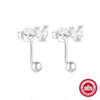 Sterling Silver Cubic Zirconia Jacket Earrings