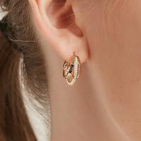 Gold-Tone Pavé Small Hoop Earrings