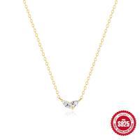925 Silver Gold-Plated Geometric Pendant Necklace