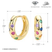 Gold Multicolor Huggie Earrings
