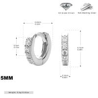 Silver Pavé Zirconia Huggie Earrings
