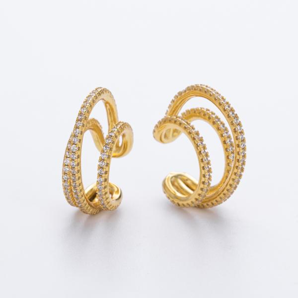 Gold Triple-Band Ear Cuff