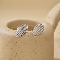Silver Shell Stud Earrings