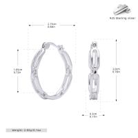 Silver Geometric Small Hoop Earrings