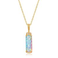 Gold Opal Pendant Necklace