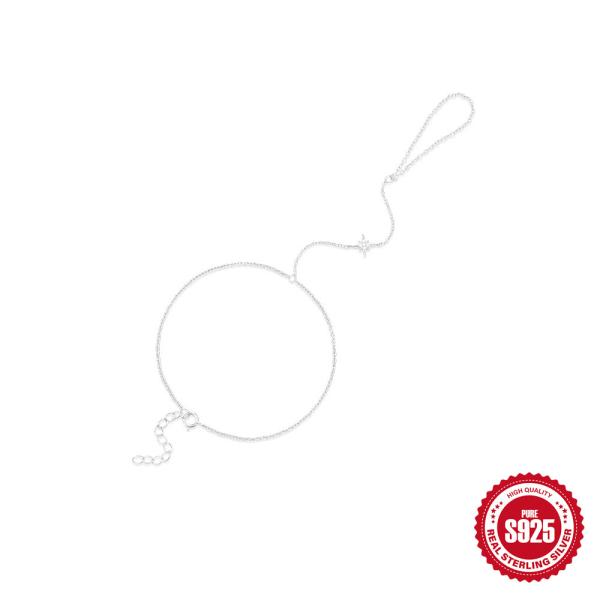 925 Silver Minimalist Adjustable Chain Bracelet