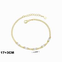 Gold Cubic Zirconia Chain Bracelet