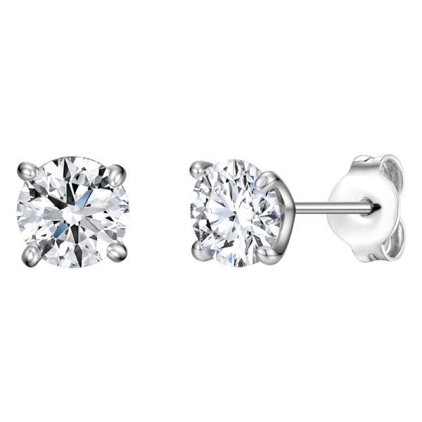 Silver Cubic Zirconia Stud Earrings