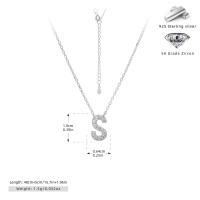 Silver Zircon 'S' Pendant Necklace