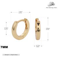 Gold-Tone Sterling Silver Huggie Earrings