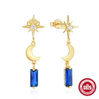 Gold-Plated Celestial Drop Earrings