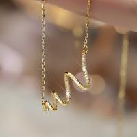Gold Geometric Pavé Pendant Necklace