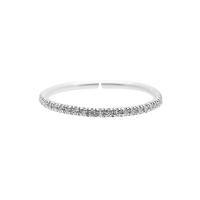 Silver Pavé Cubic Zirconia Band Ring