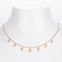Gold Disc Charm Layered Necklace