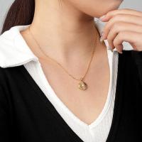 Gold Geometric Sunburst Pendant Necklace