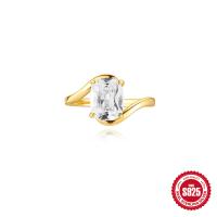 Gold-Plated Cubic Zirconia Statement Ring