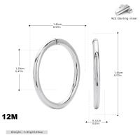 Sterling Silver Medium Hoop Earrings