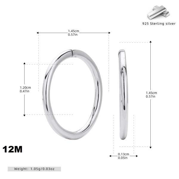 Sterling Silver Medium Hoop Earrings
