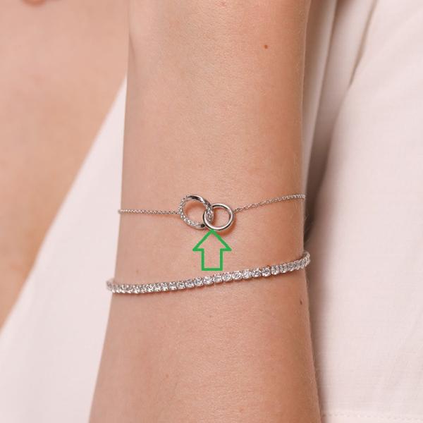 Silver Interlocking Circles Bracelet