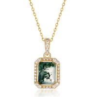 Gold Jade Halo Pendant Necklace