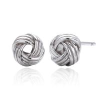Silver Knot Stud Earrings